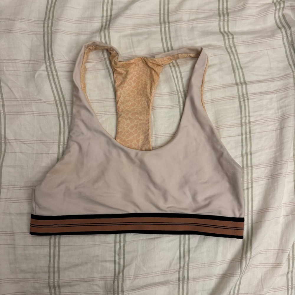Acacia Swimwear Tan and Black Top